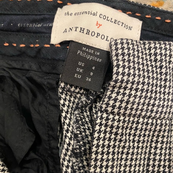 Anthropologie the essential collection micro houndstooth pants size 4 - Picture 5 of 7